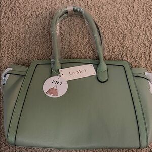 Le Miel Sage Green Women's purse